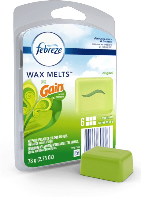 Febreze Gain Scented Wax Gain Original Scent - Febreze Wax Melts Clipart (460x703), Png Download