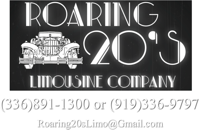Roaring 20s Limo Antique Limousine For Hire In North - Roaring 20s Text Clipart (850x523), Png Download