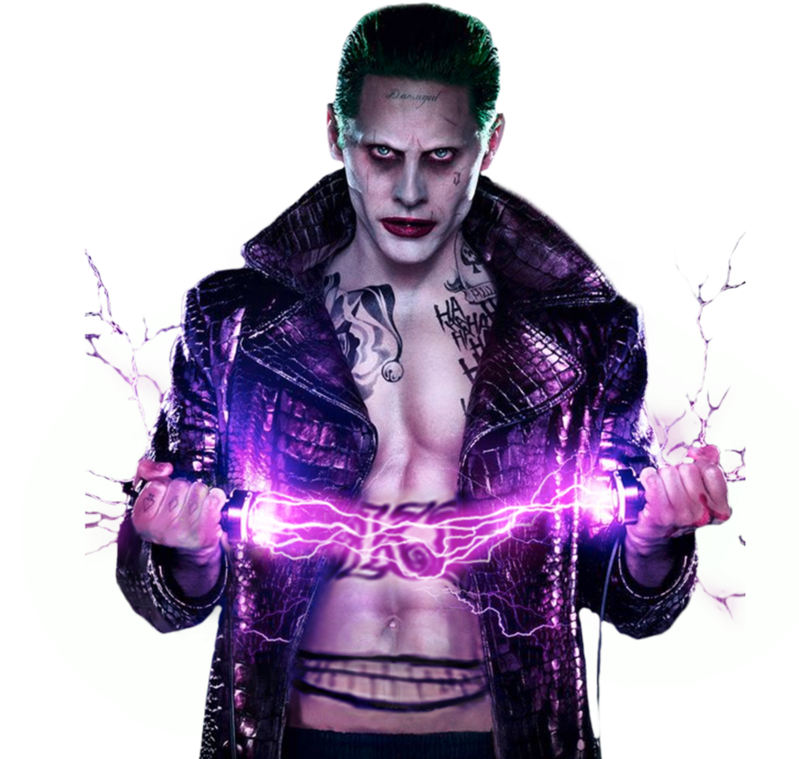 Png Coringa - Suicide Squad Joker Lockscreen Clipart (887x900), Png Download