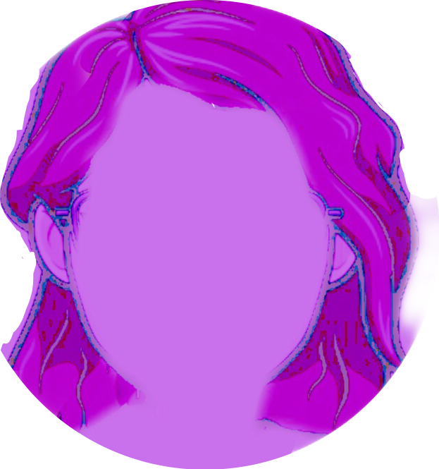 #hair #purple #purplehair #silhouettes #silhouette - Illustration Clipart (623x665), Png Download