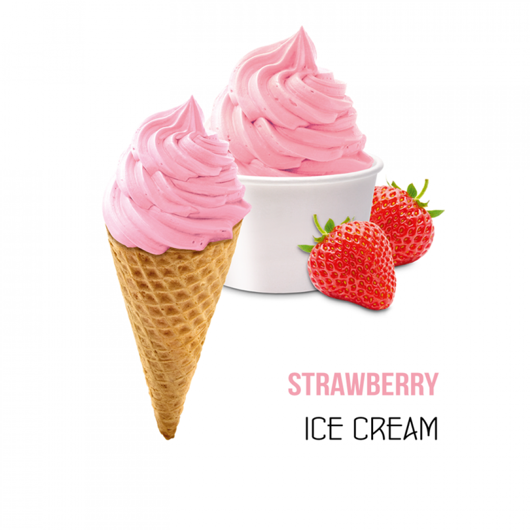Strawberry Ice Cream - Ice Cream Cone Clipart (1920x1080), Png Download