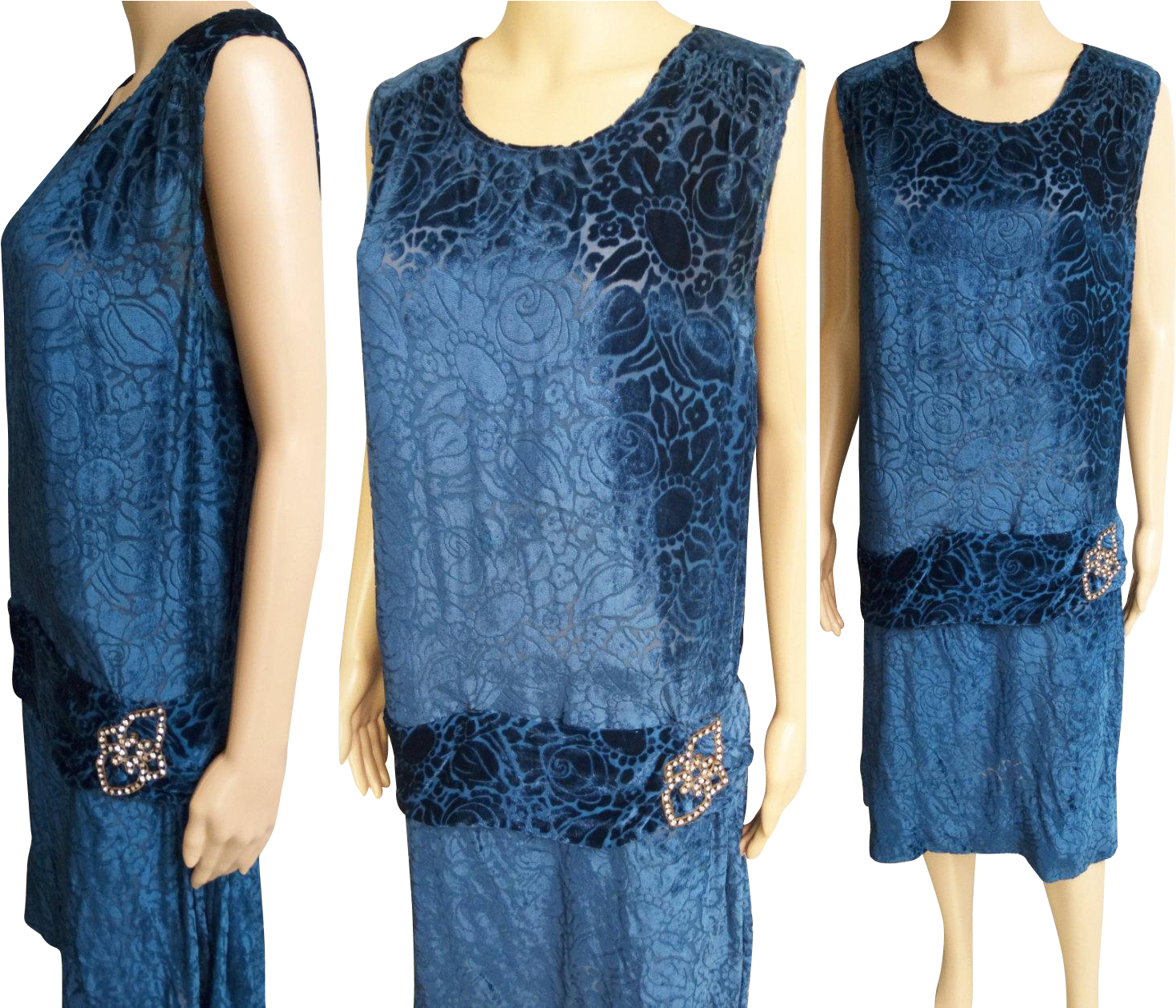 Vintage 1920s Dress // 20s Dress // Roaring 20s Dress - Day Dress Clipart (1469x1469), Png Download