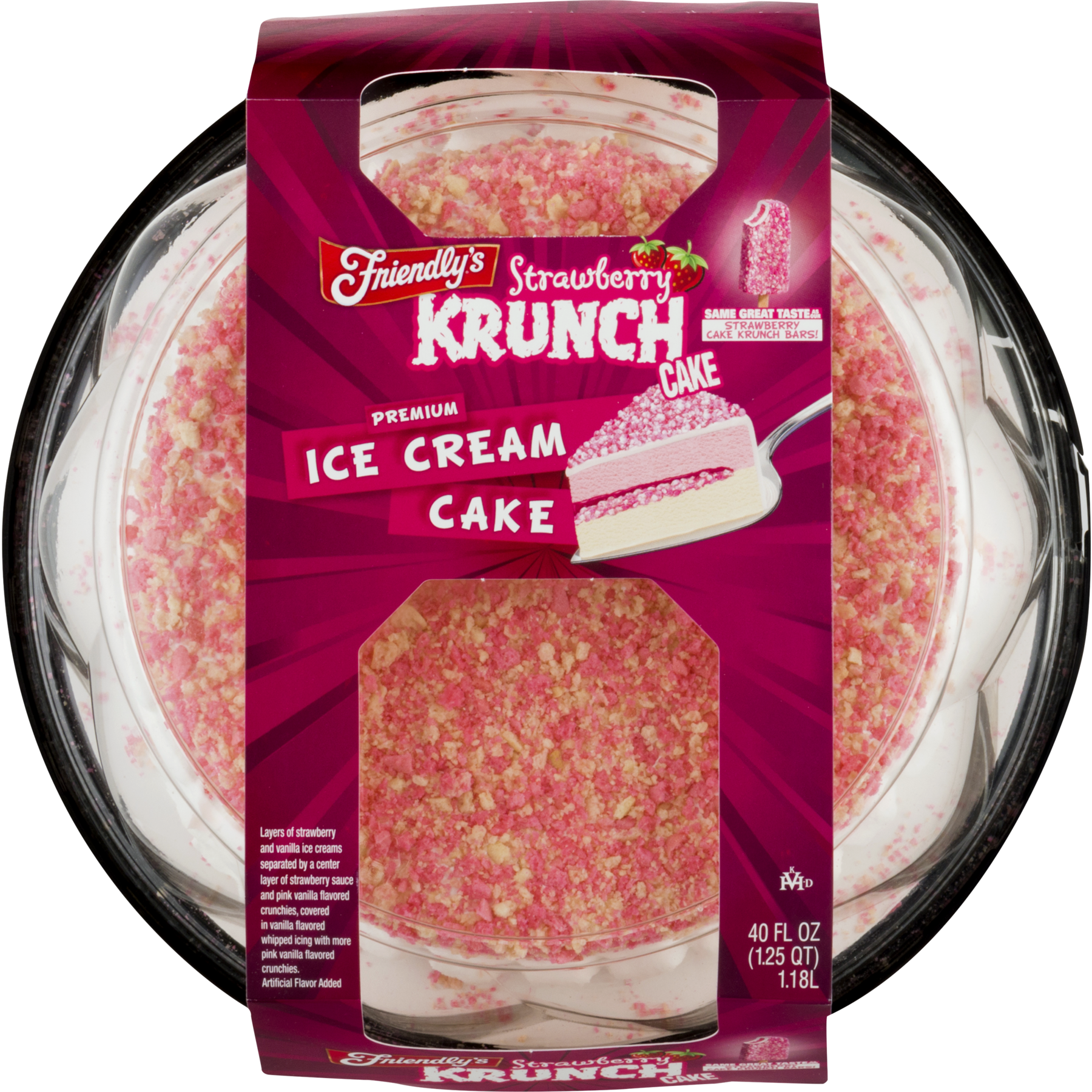 Friendly's Strawberry Shortcake Ice Cream Cake Clipart (1800x1800), Png Download