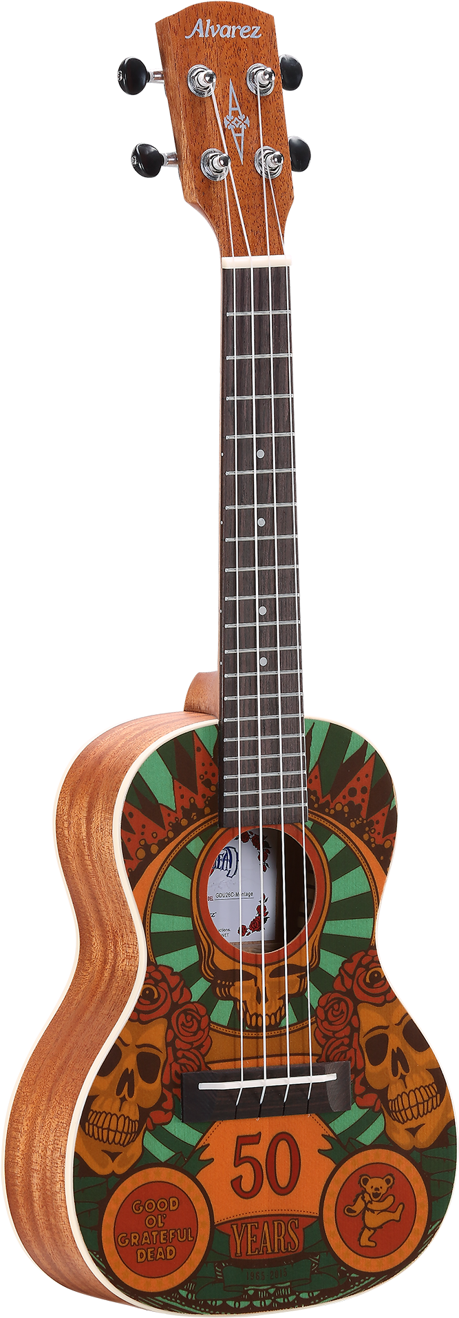 The Alvarez Grateful Dead - Grateful Dead Concert Ukulele Clipart (1840x2000), Png Download