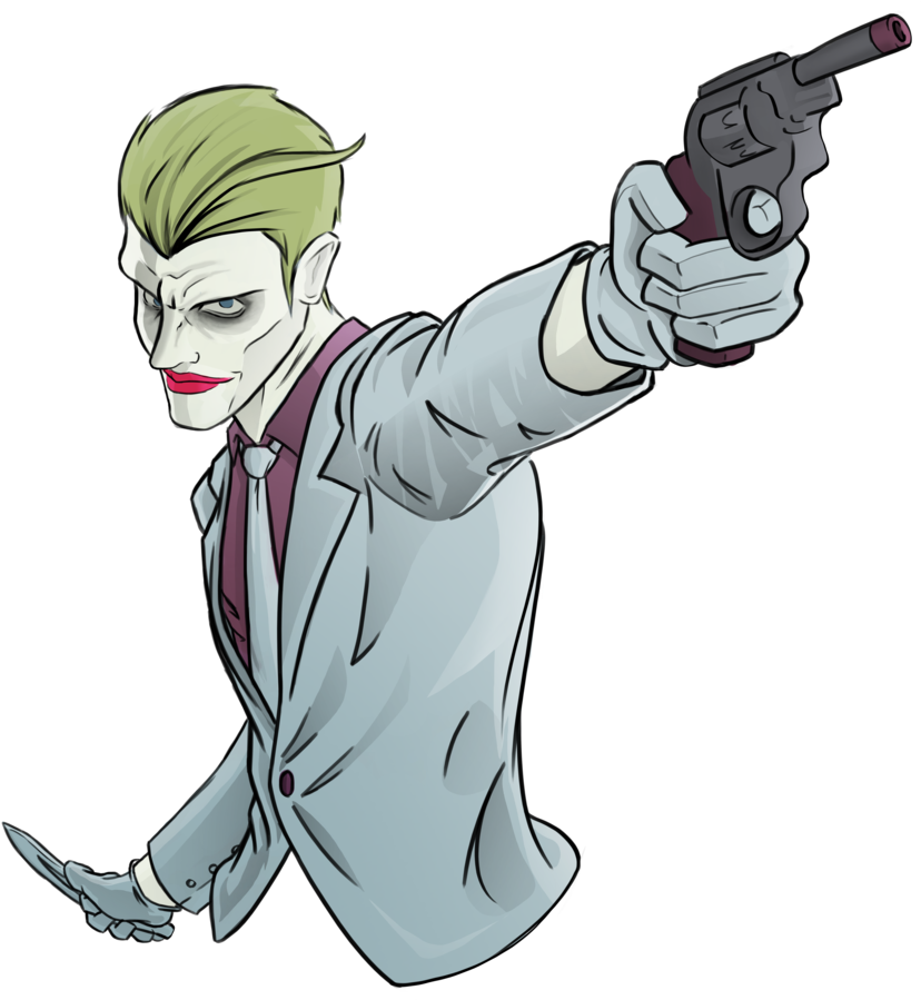 Pencils Drawing Joker - Dibujos De Joker Animado Clipart (872x916), Png Download