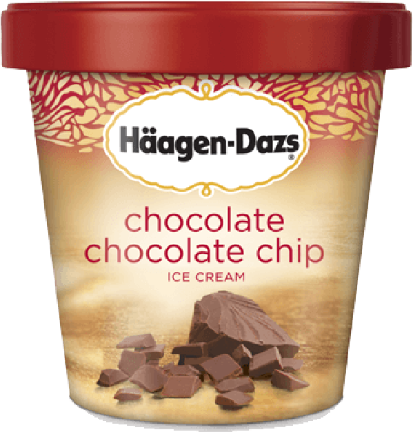 Strawberry Ice Cream Brand , Png Download - Hagen Daz Caramel Cone Clipart (599x626), Png Download