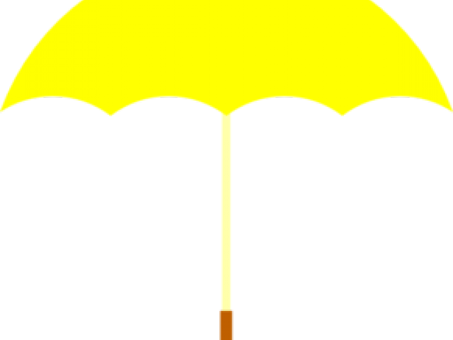 Drawn Umbrella Yellow Umbrella - Umbrella Clipart (640x480), Png Download
