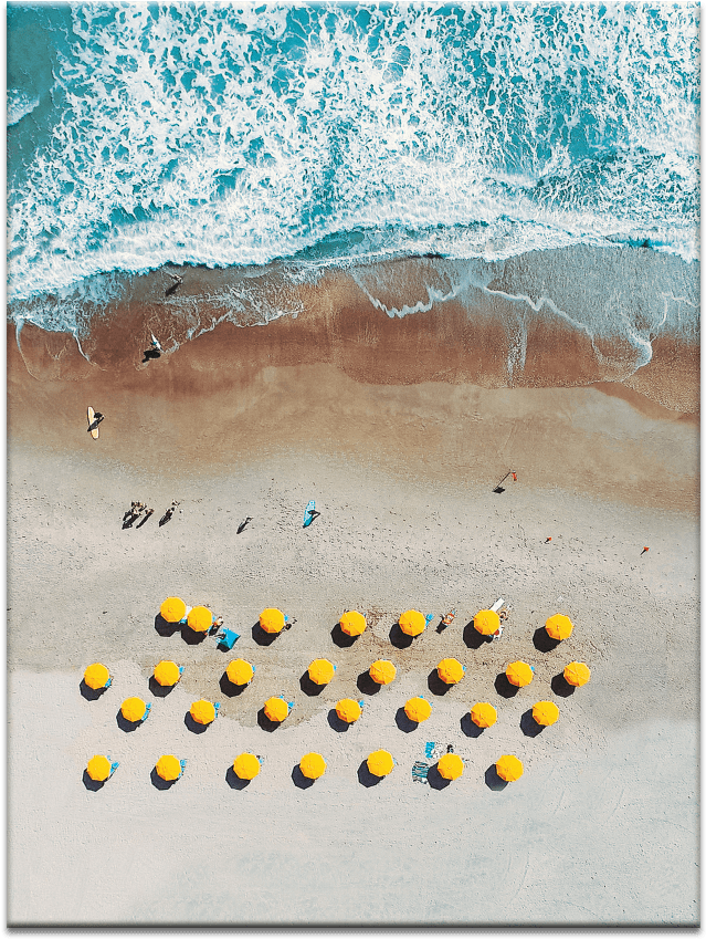 Yellow Umbrellas - Beach Clipart (900x900), Png Download