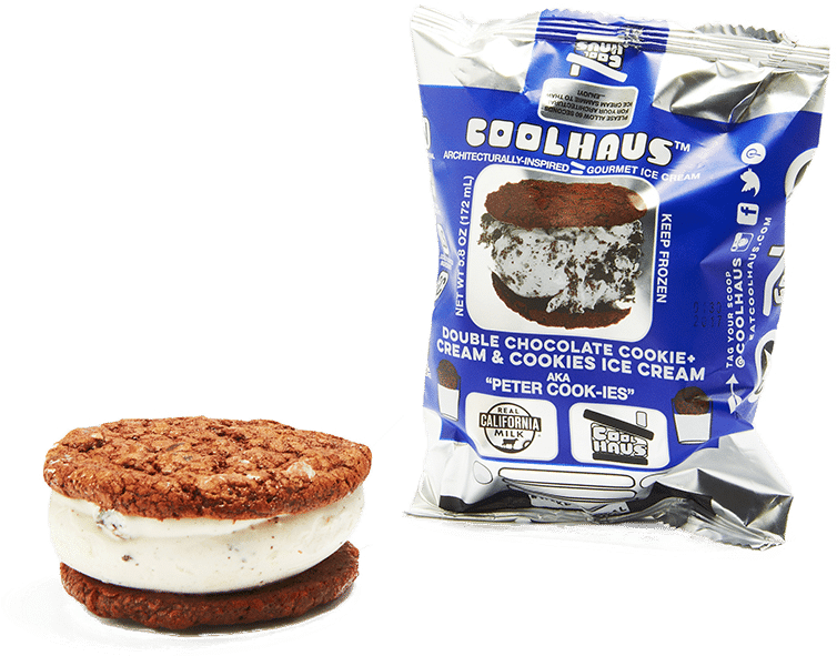 Double Chocolate Cream Cookies - Coolhaus Ice Cream Sandwiches Clipart (800x800), Png Download