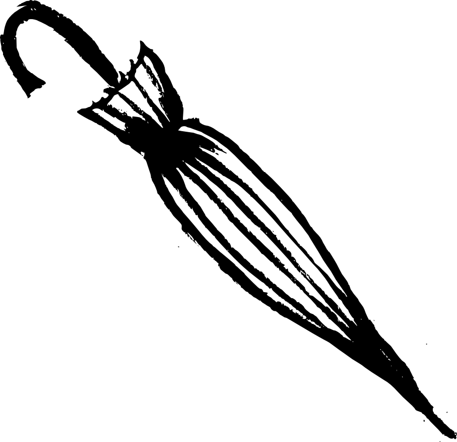 Free Download Closed Umbrella Clipart Black And White Png Download