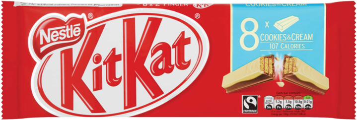 Nestle Kitkat Cookies & Cream 166g - Kitkat Cookies & Cream Clipart (800x800), Png Download