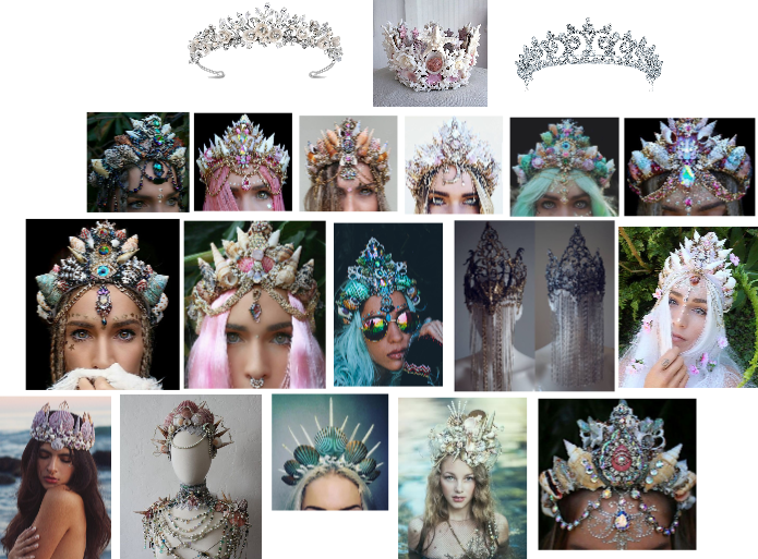 Crowns - Mermaid Crown Clipart (695x513), Png Download