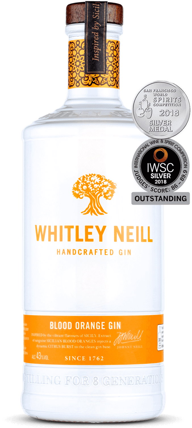 Blood Orange Gin - Whitley Neill Gin Clipart (780x1511), Png Download