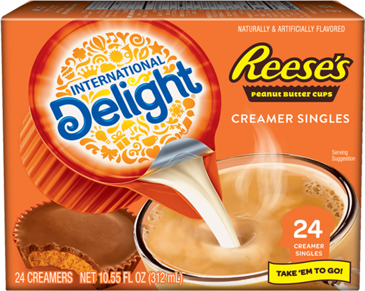 Reese's Peanut Butter Cup Coffee Creamer - Reese's Creamer Clipart (800x860), Png Download