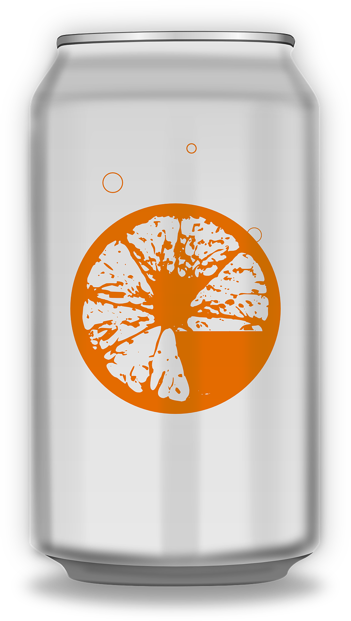 Can Drink Orange Soda Metal Png Image - Orange Soda Can Transparent Clipart (724x1280), Png Download