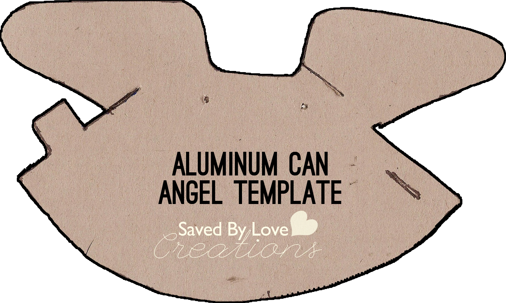 Aluminum Can Angel Template - Label Clipart (1773x1062), Png Download