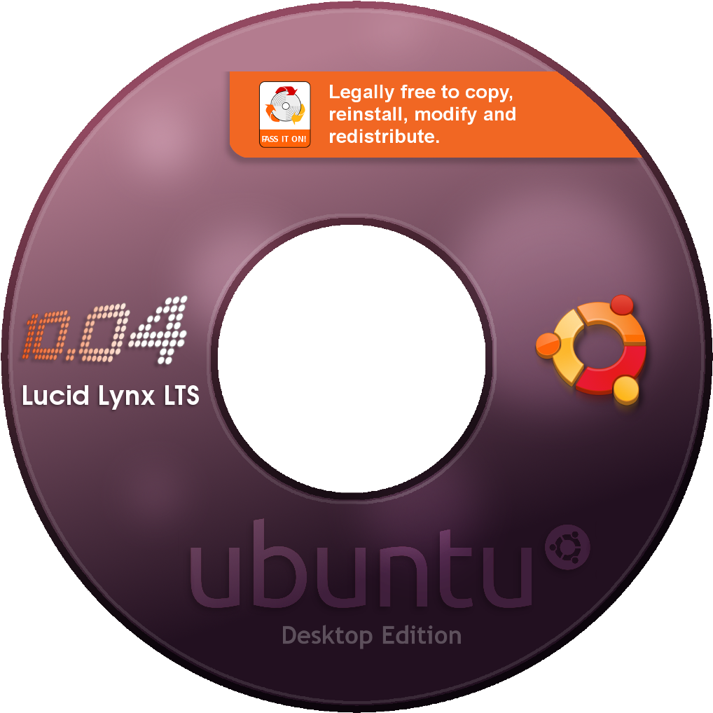 - Ubuntu - Ubuntu 10.04 Cd Cover Clipart (1018x1018), Png Download