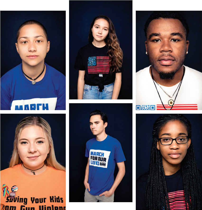 Emma González, Lauren Hogg, Jammal Lemy - Collage Clipart (850x930), Png Download