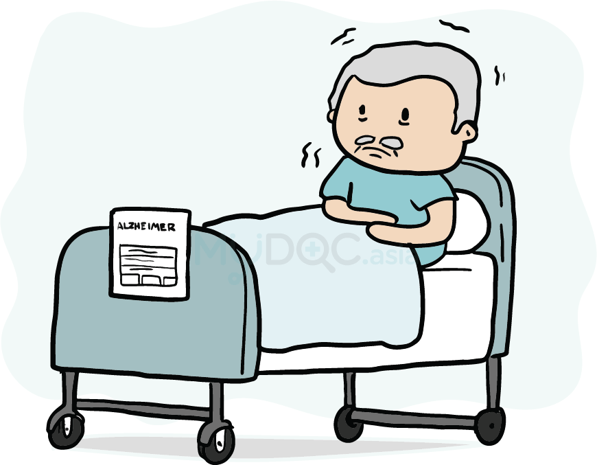 Taking Care Of Alzheimer - Cartoon Clipart (870x677), Png Download