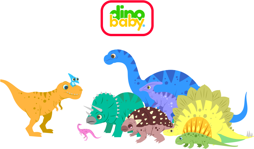 Dinobabyapp - Cartoon Clipart (880x587), Png Download