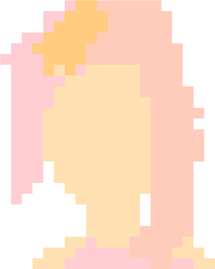 Peach Girl - Pixel Pac Man Ghost Clipart (1184x1184), Png Download