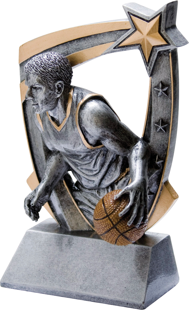 3d Star Basketball Resin - Basketball Clipart (650x1063), Png Download