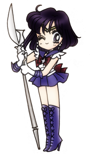 Transparent Sailor Saturn Manga Colouring Original - Sailor Saturn Manga Transparent Clipart (540x595), Png Download