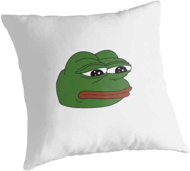 Pepe The Pillow - Sad Frog Clipart (649x585), Png Download