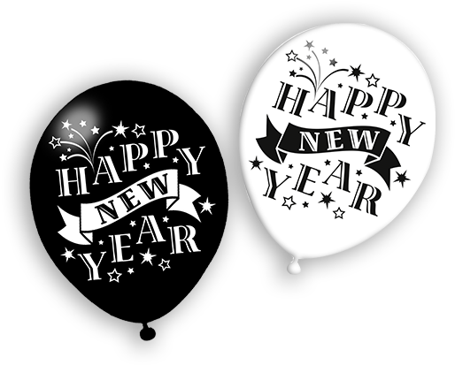"happy New Year" - Balloon Clipart (546x663), Png Download