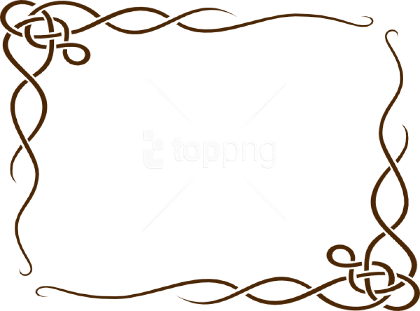 Brown Border Frame Png Clipart (850x629), Png Download