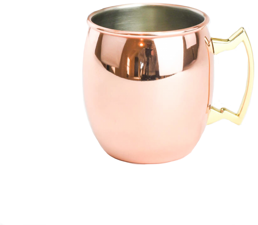 Moscow Mule Copper With Brass Handle 14 Oz - Cup Clipart (1080x1080), Png Download