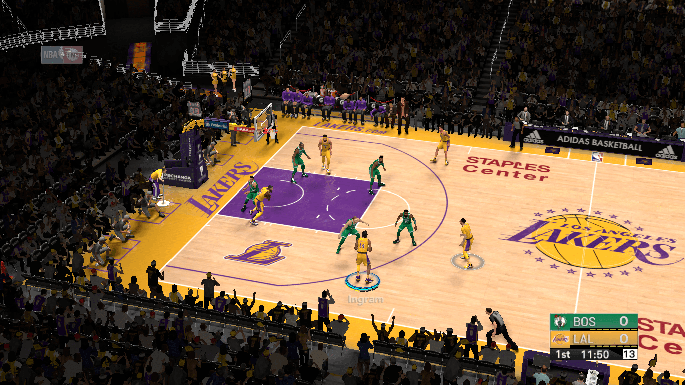 2018-2019 Houston Rockets Official Court - Lakers Clipart (1366x768), Png Download