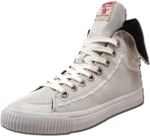 ~true Religion White Hanabel Convertible Sneaker Hitop - True Religion Hanabel Sneakers Men Clipart (600x600), Png Download