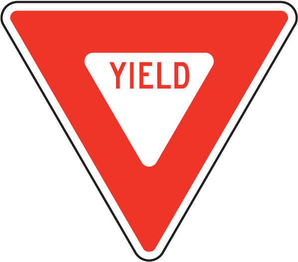 The Vienna Convention On Road Signs And Signals Updated - Road Sign Yield Clipart (600x537), Png Download