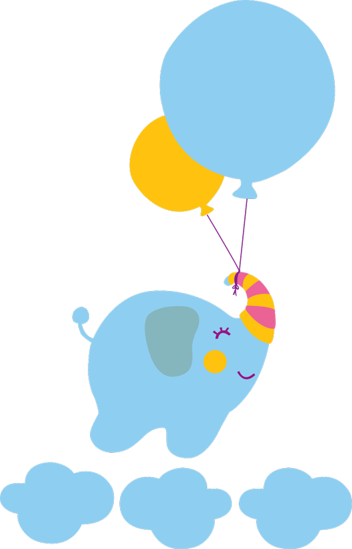 Baby Elephant Png - Baby Blue Elephant Png Clipart (513x800), Png Download