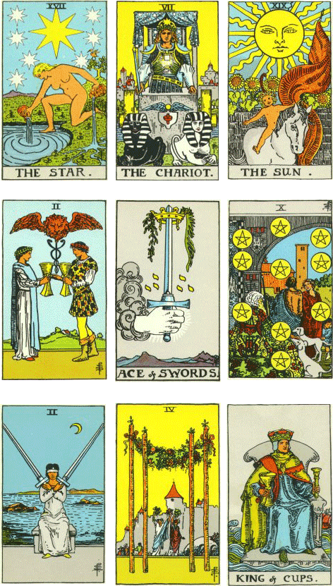 Sample Rider Waite Smith Cards - Tarot Clipart (472x831), Png Download