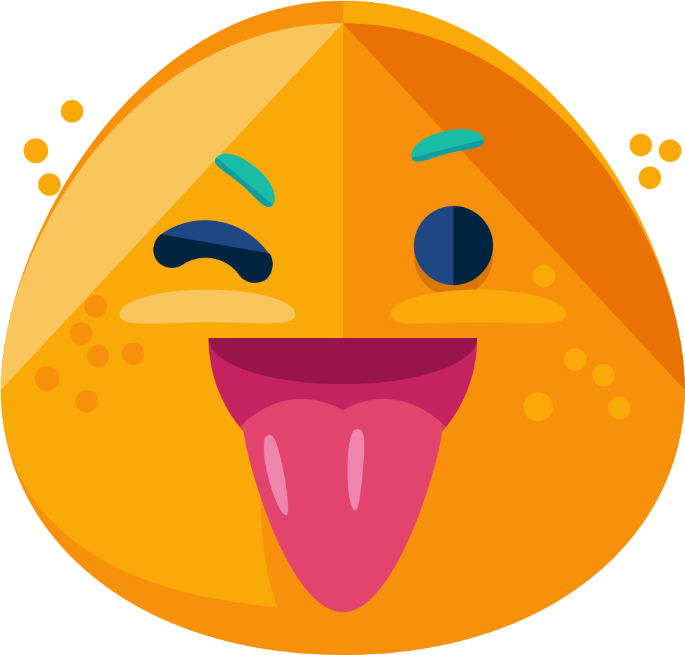 Imgly Sticker Emoticons Tongue Out Wink Clipart (1000x935), Png Download