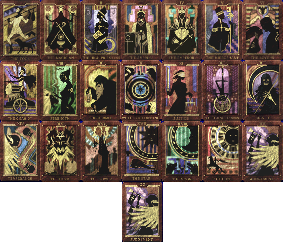 Tarot Cards From Persona - Persona 2 Tarot Deck Clipart (1120x959), Png Download
