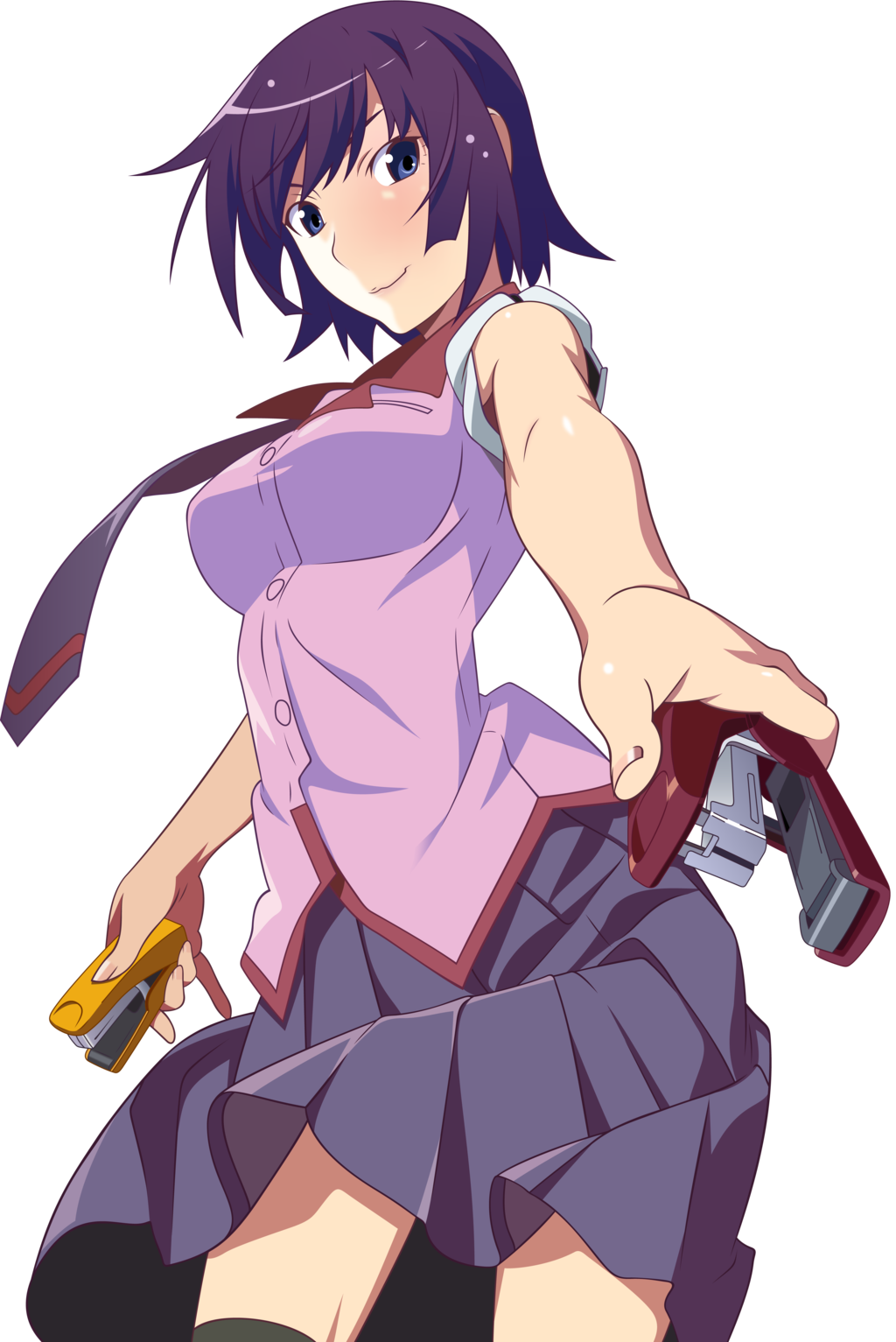 Png - Bakemonogatari Senjougahara Hitagi Clipart (1024x1533), Png Download