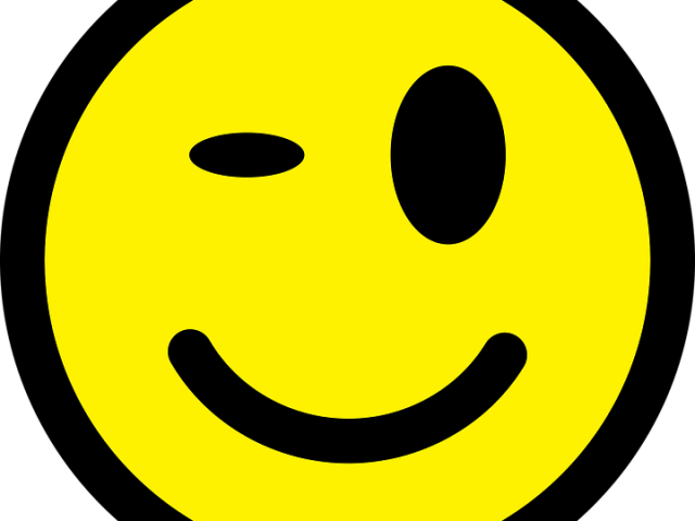 Wink Happy Face - Smiley Clipart (640x480), Png Download