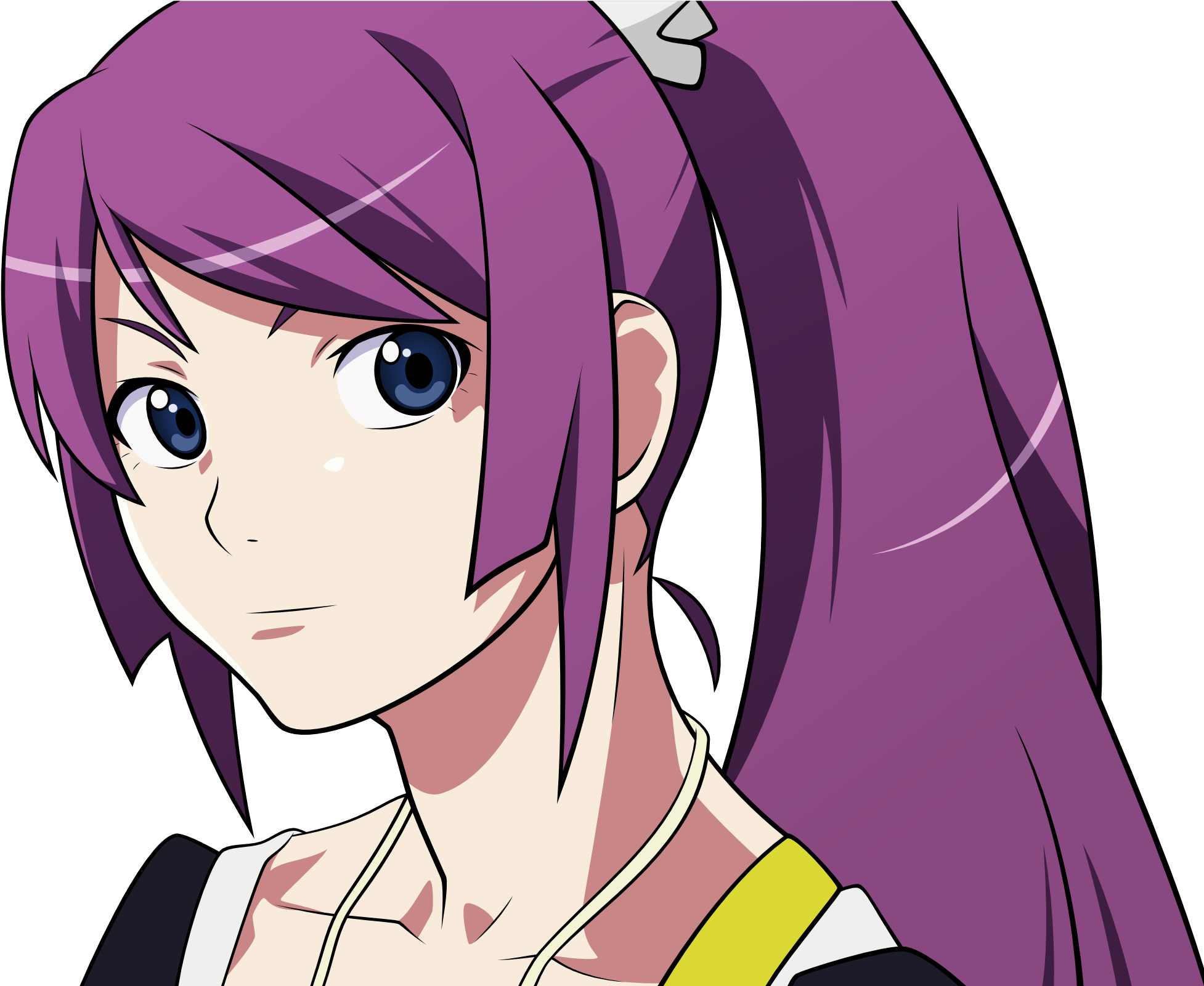Anime Monogatari Series Senjougahara Hitagi Purple - Senjougahara Hitagi Bakemonogatari Clipart (2560x1600), Png Download