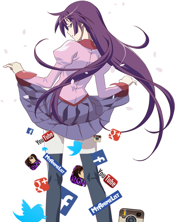 Anime Girl With Purple Hair Clipart (585x750), Png Download
