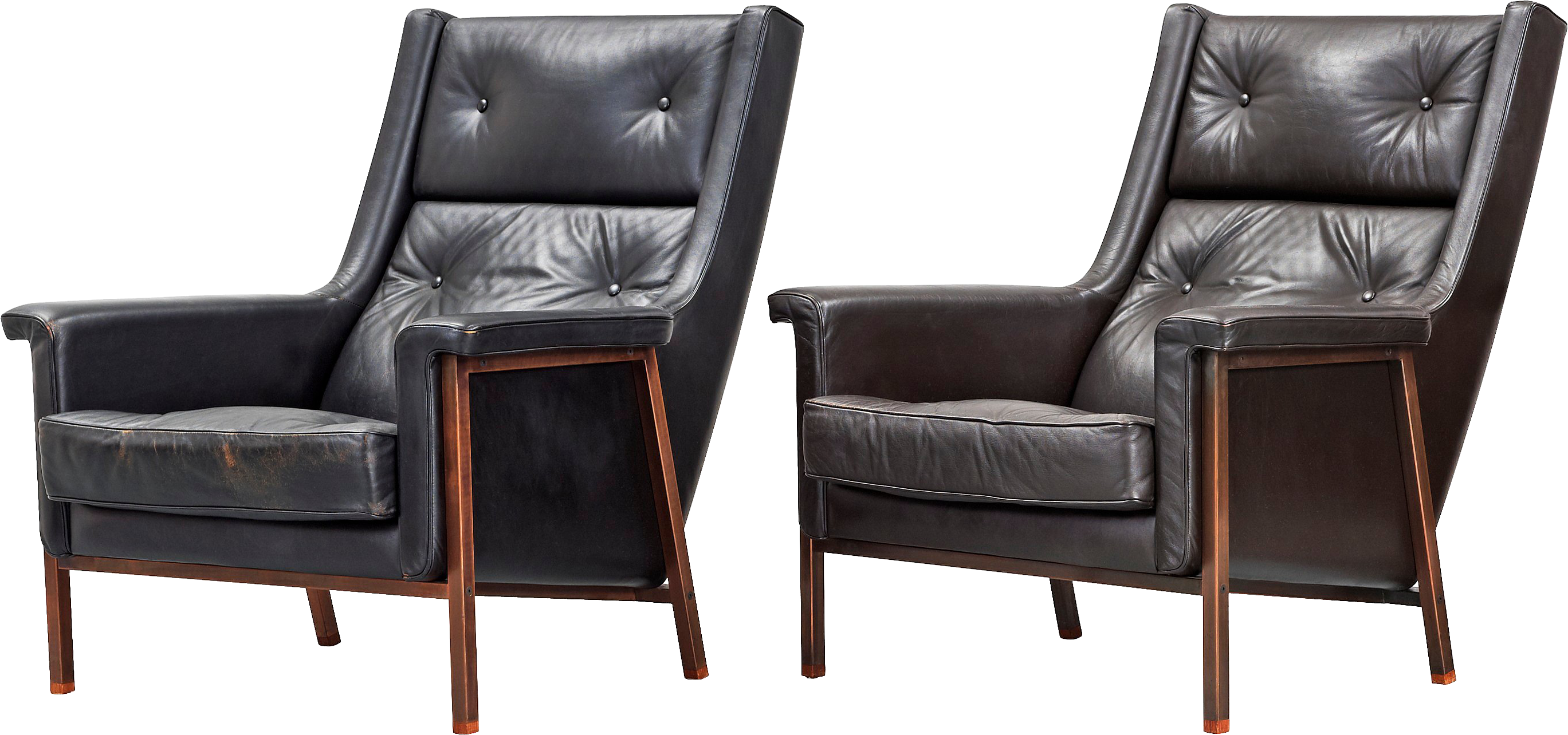 Black Armchairs Png Image - Armchairs Png Clipart (2737x1284), Png Download