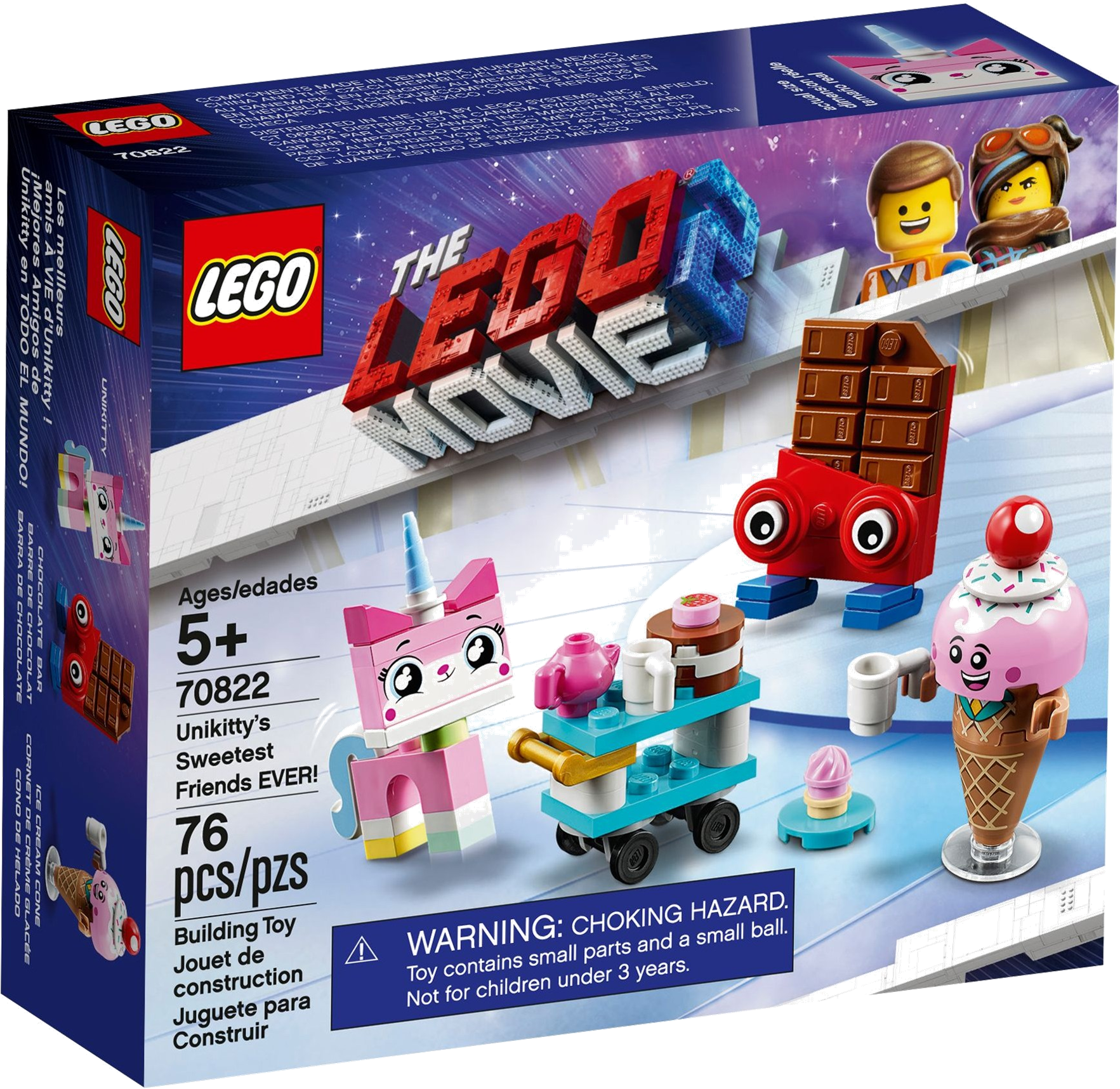 70822 Unikitty's Sweetest Friends Ever - Lego Movie 2 Unikitty Sweetest Friends Ever Clipart (1786x1721), Png Download
