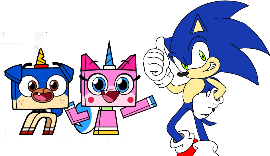 #unikitty And #puppycorn Meet The Legendary #sonicthehedgehog - Unikitty And Puppycorn Clipart (1024x768), Png Download