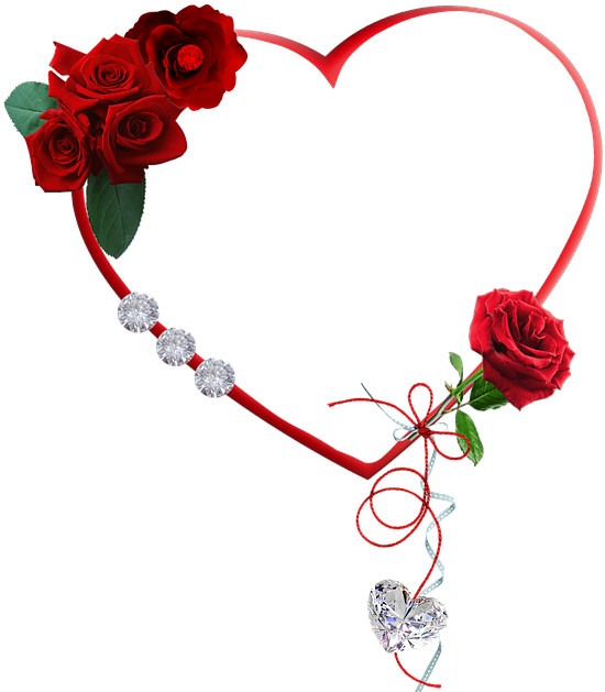 Cluster Heart Red Roses Diamond - Corazón Rojo De Diamantes Clipart (720x720), Png Download