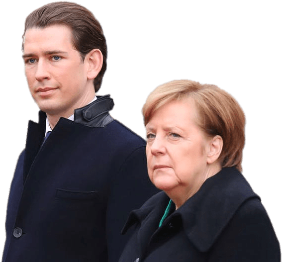 Download - Sebastian Kurz Angela Merkel Clipart (820x550), Png Download