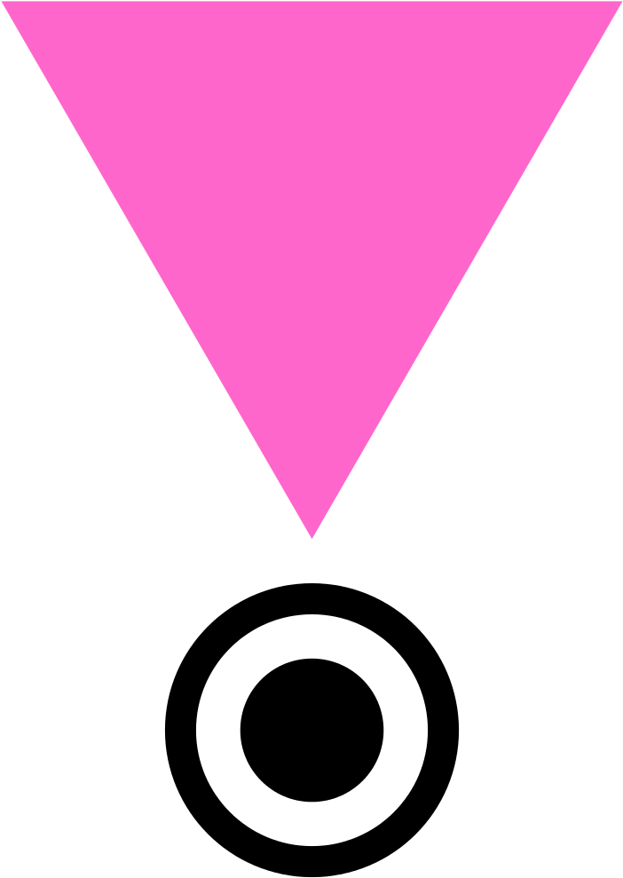 Pink Triangle Penal - Small Green Triangles Clipart (727x1023), Png Download