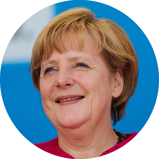 Angela Merkel - Angela Merkel Face Transparent Clipart (658x657), Png Download