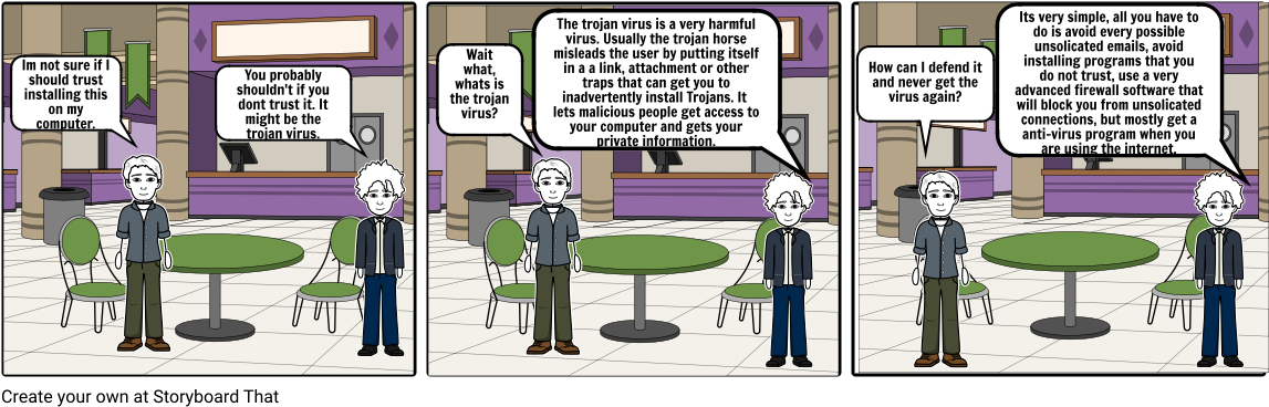 Trojan Horse Virus - Cartoon Clipart (1164x385), Png Download